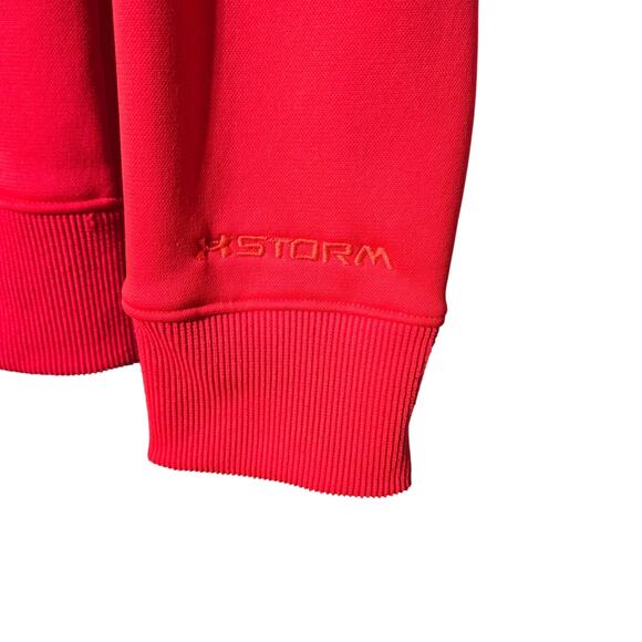 Under Armour Full Zip Hoodie‎ Women's M Red Fitted UA Logo Athleisure Activewear - Picture 11 of 16